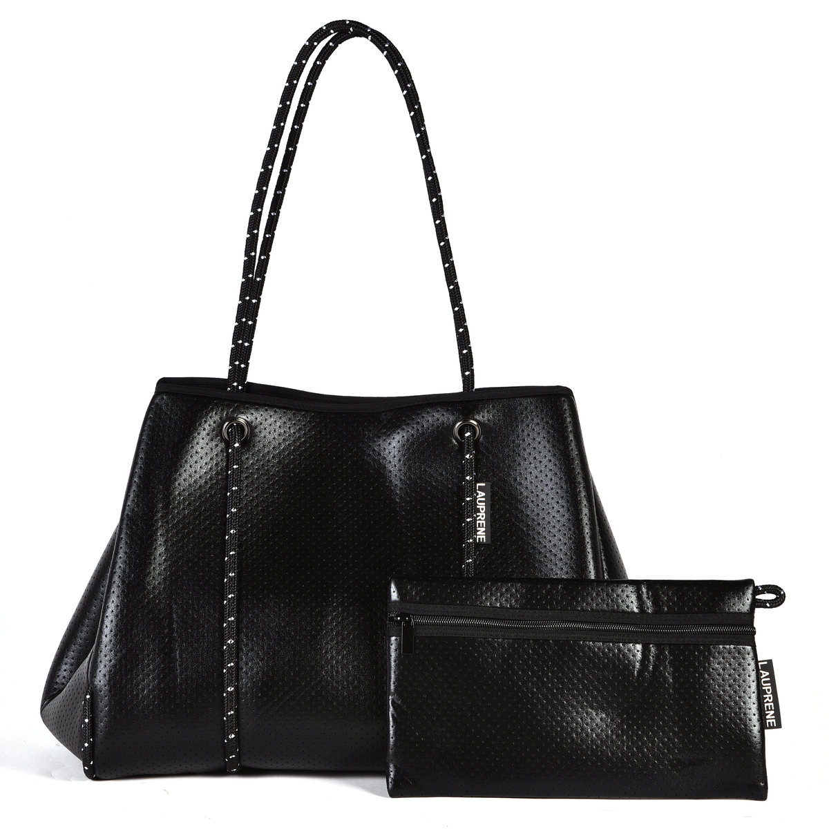 Luxe punched discount neoprene tote bag